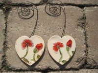 Serce średnie - dwa kwiaty