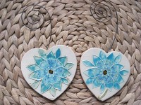 Serce duże - błękitny kwiat III