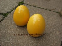 Jajko od ceramicznej kury - żółte ciemniejsze