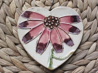 Serce duże - kwiat lila II