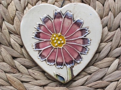 Serce duże - kwiat lila IV
